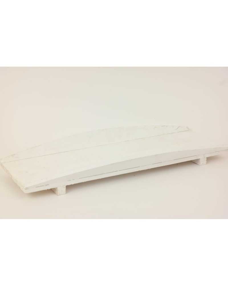 Alzate, Coppe e Vassoi | Vassoio rettangolare cm 60x25 di legno bianco | 