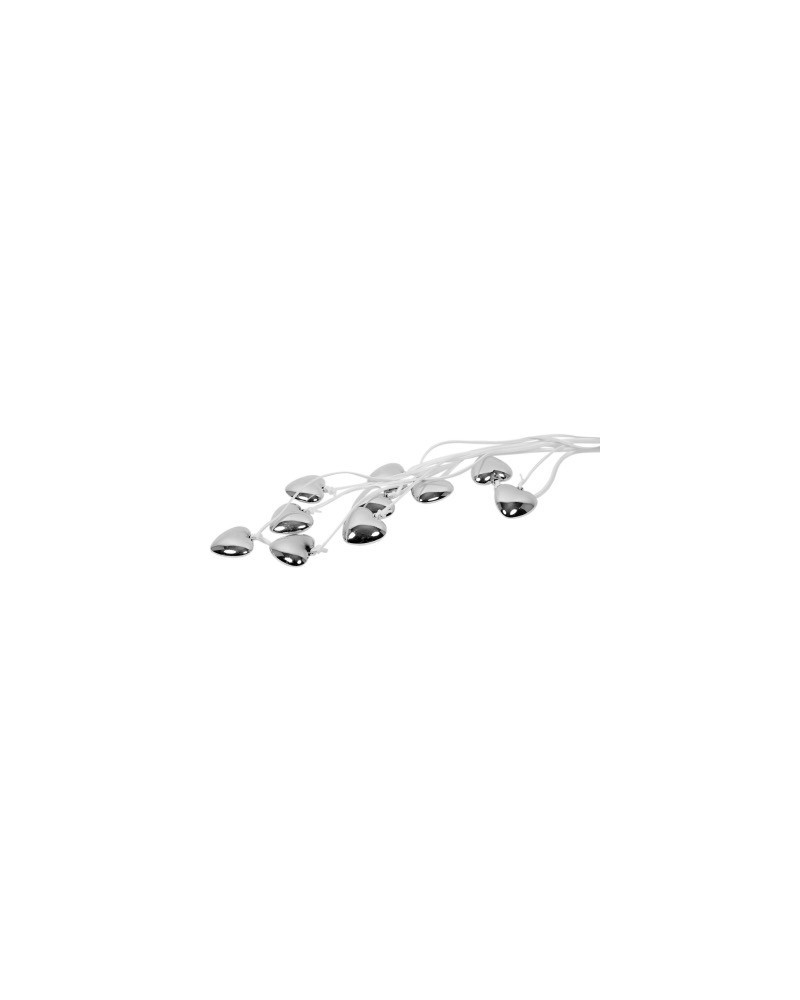 Decorazioni | Cf 10pz cuori cm 3 silver pendenti | 