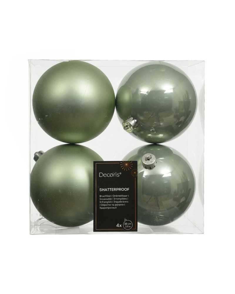Palline di Natale | Cf 4pz palline dm 10 green matcha | 