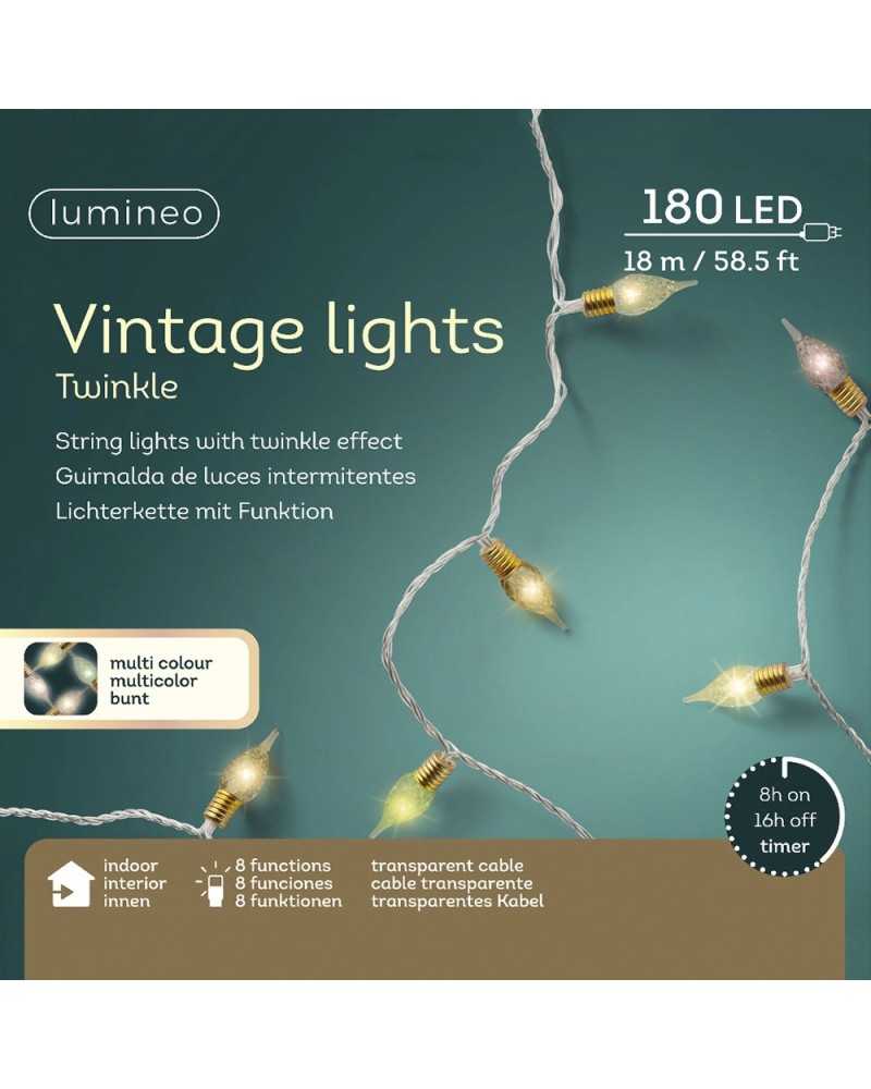 Lampade e Luci | Filo di luci vintage 180 led 3 colors mt 18 | 