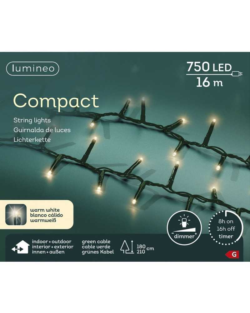 Lampade e Luci | Filo verde 750 led outdoor 16mt dimerabile con timer | 