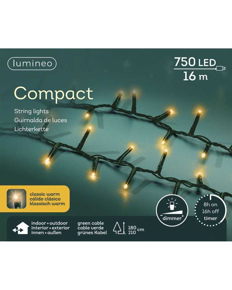 Lampade e Luci | Filo verde 750 luce calda outdoor 16mt dimerabile con timer | 