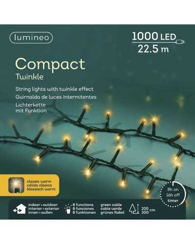 Lampade e Luci | Filo verde mt 22 e 1000 led classic warm 8 funzioni e timer | 