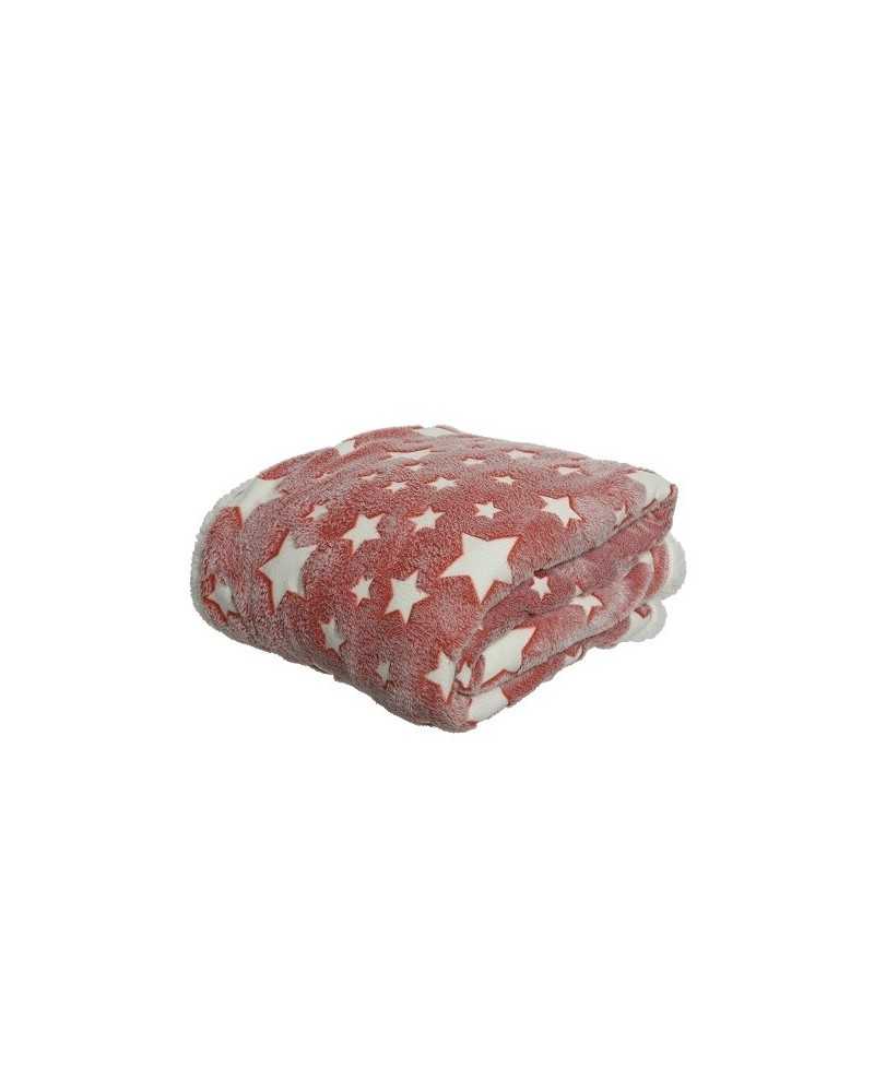 Cuscini e Coperte | Plaid stellato cm 130x150 in sacco red white | 