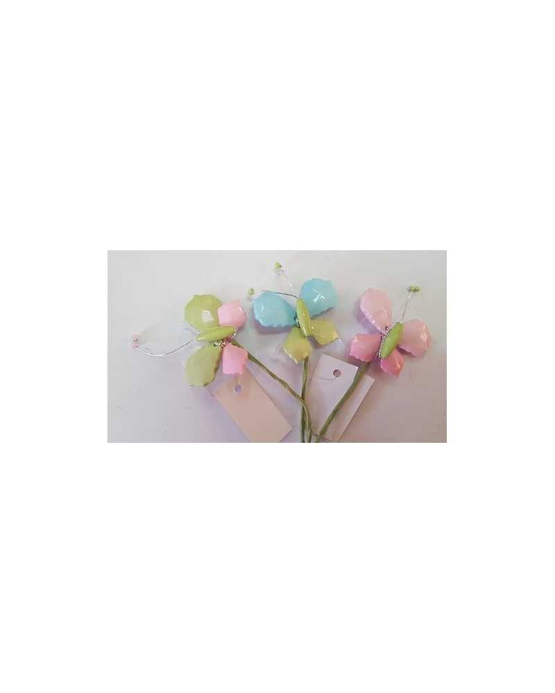 Pick | Cf 12 pick farfalle in resina cm 7 ass | 