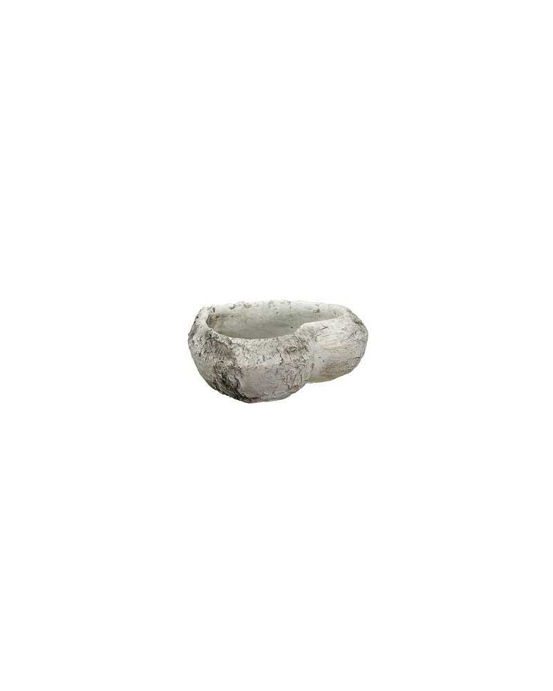Decor Vasi & Coprivasi | Vaso cuore cement cm 22 h 7.5 birch white | 