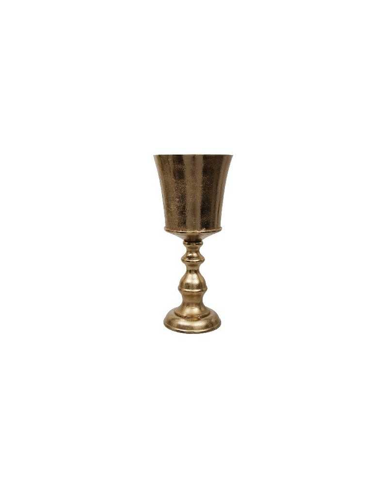 Alzate, Coppe e Vassoi | Vaso coppa cm 20 h 43 di alluminio gold | 