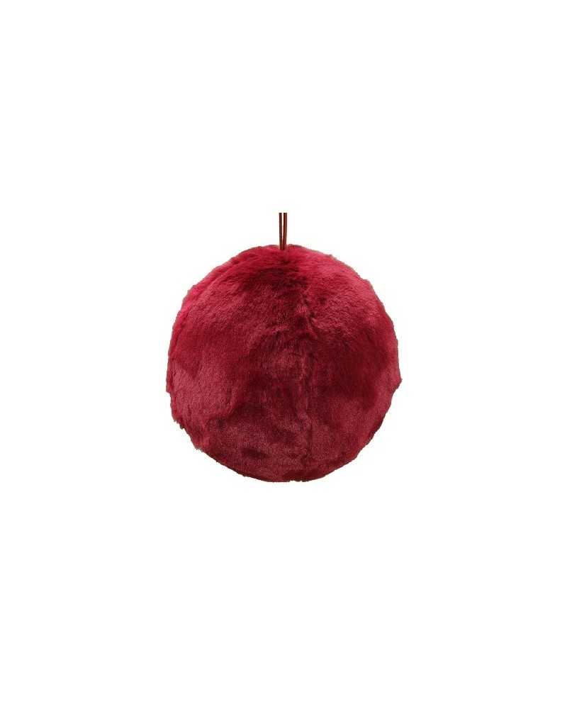 Applicazioni | Sfera pelliccia cm 13 dark red | 