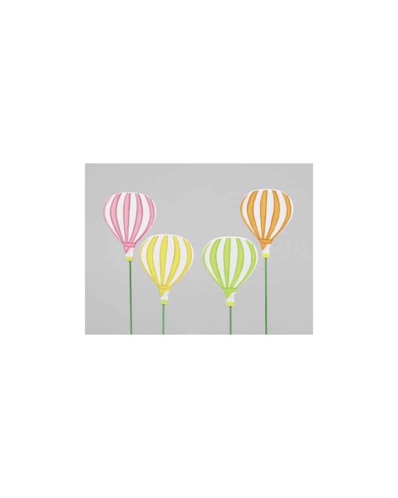 Pick | Cf.12 pick mongolfiere legno 4 colori ass. | 