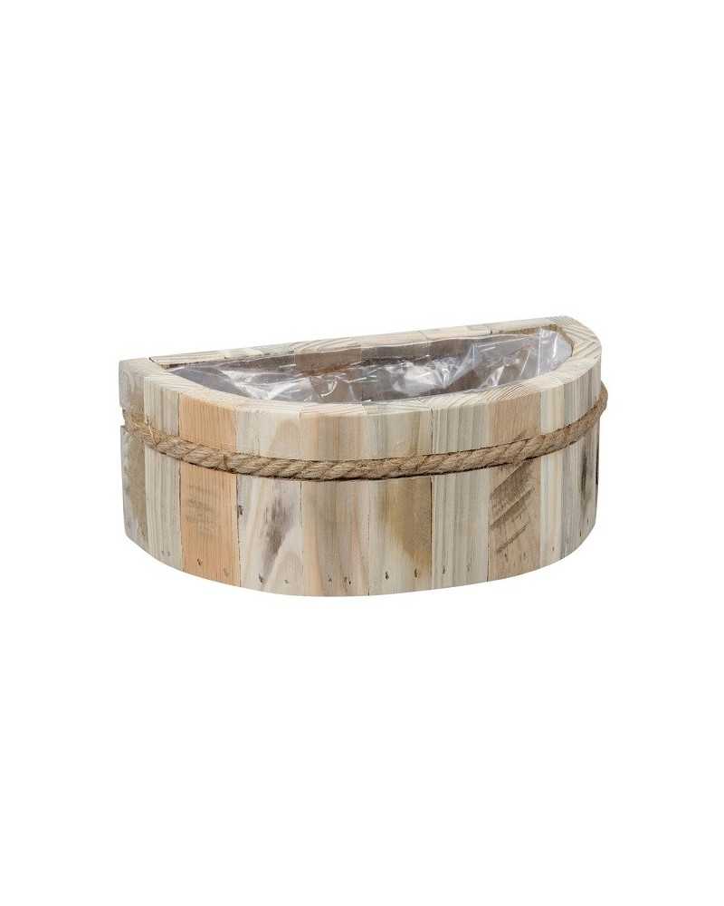 Decor Vasi & Coprivasi | Vaso di legno a parete cm34x19 h13 nat | 