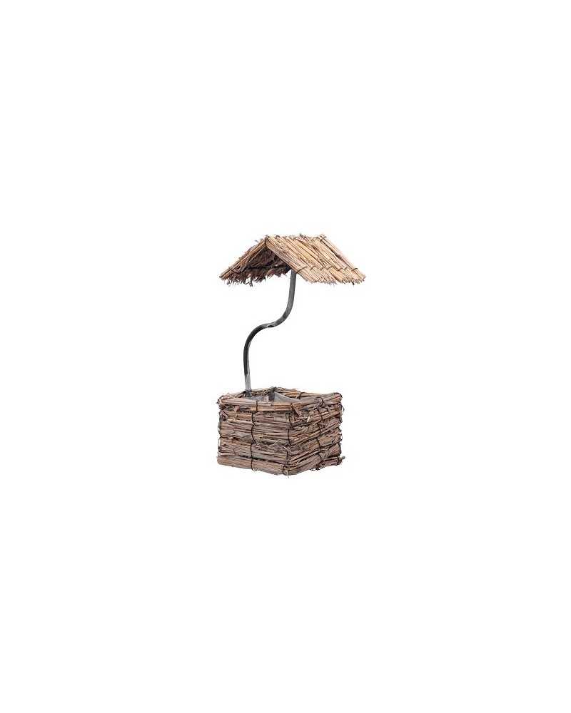 Cesti in Vimini e Naturali | Cestino con tetto 13x13x32cm | 