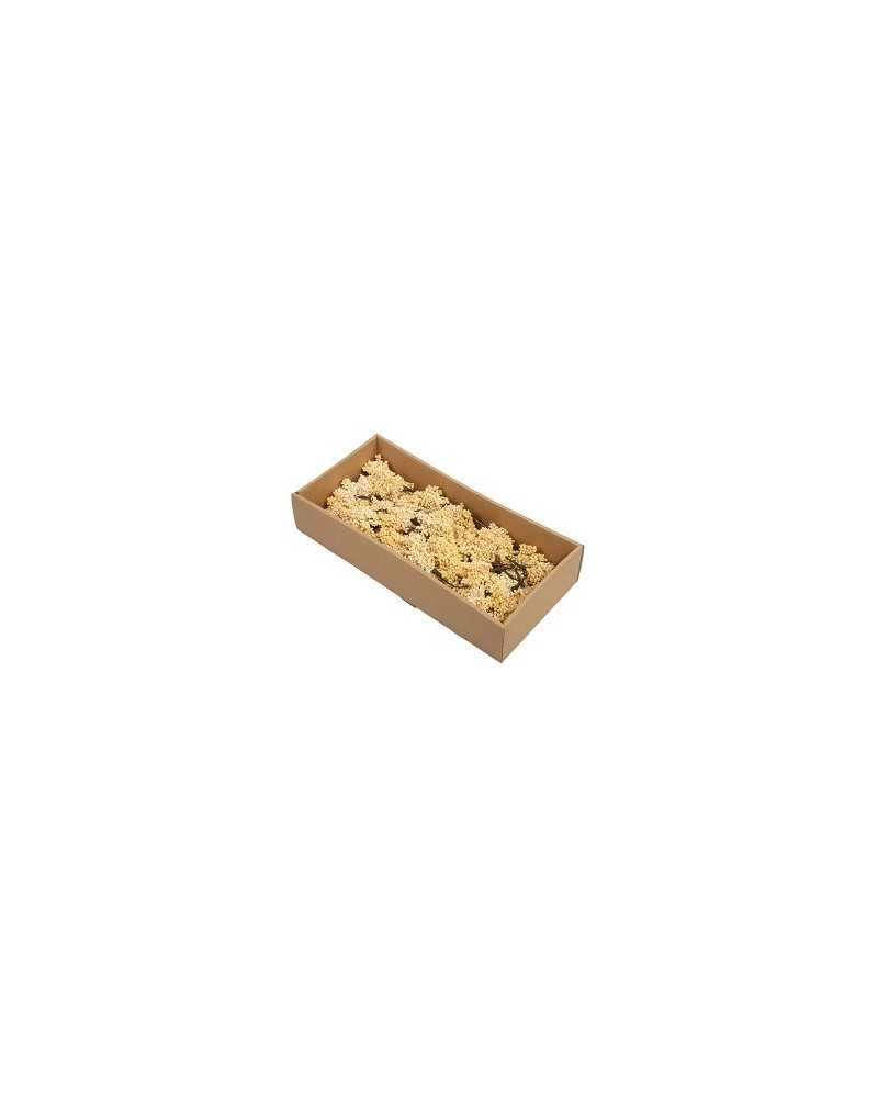 Fiori Artificiali | Cf 50pz miloberry con filo ferro light yellow | 