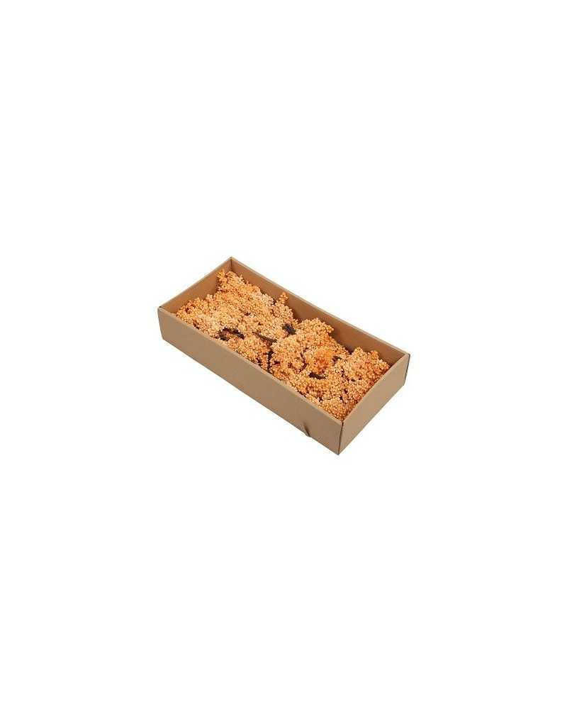 Fiori Artificiali | Cf 50pz miloberry con filo ferro light orange | 