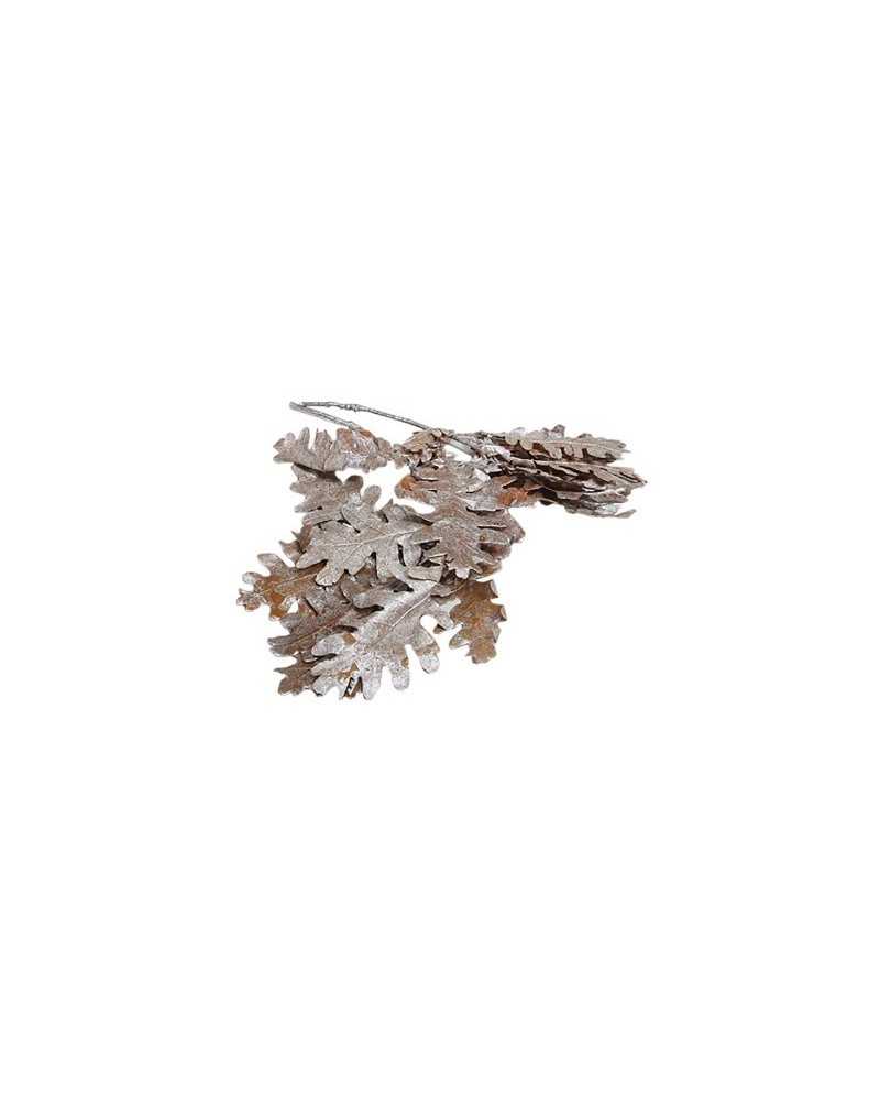 Fiori Stabilizzati | Cf 150 gr ramo foglie di quercia stabilizzata silver | 
