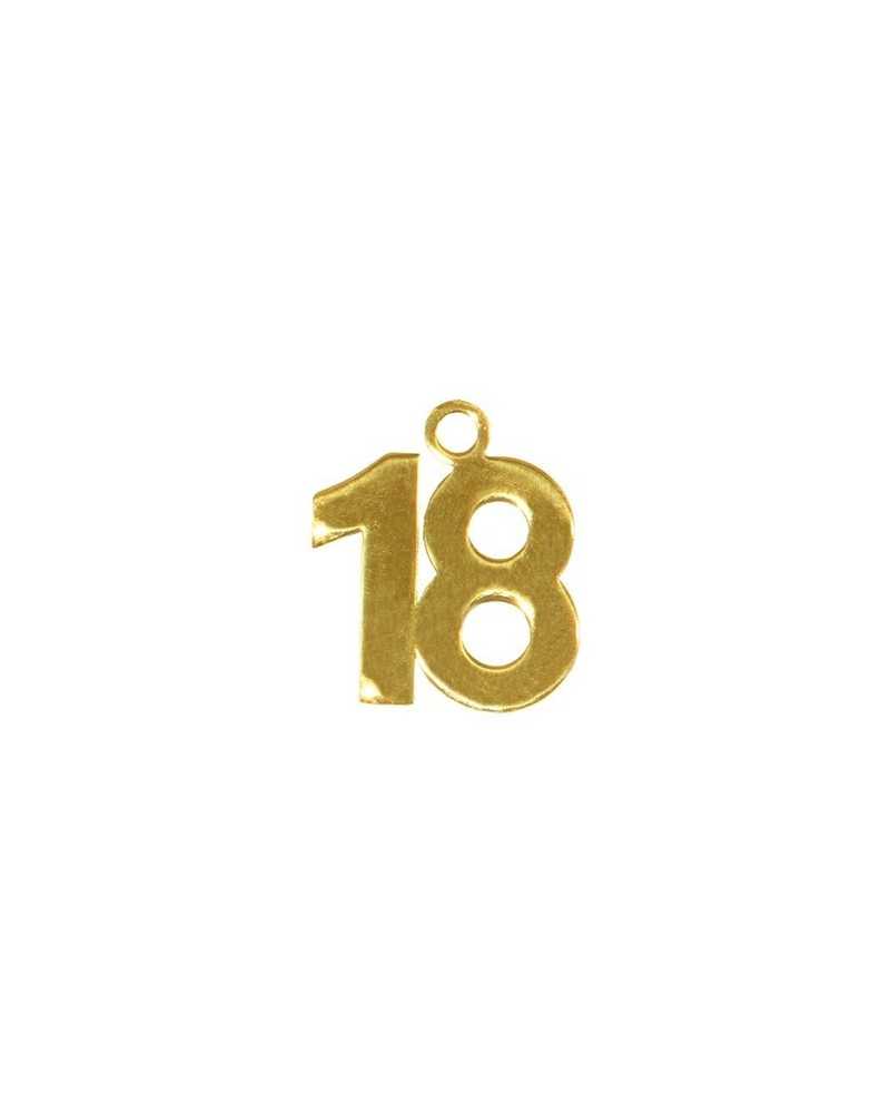 Applicazioni | Cf 6pz scritta oro 18 anni cm. 2.5 x h2.5 | 