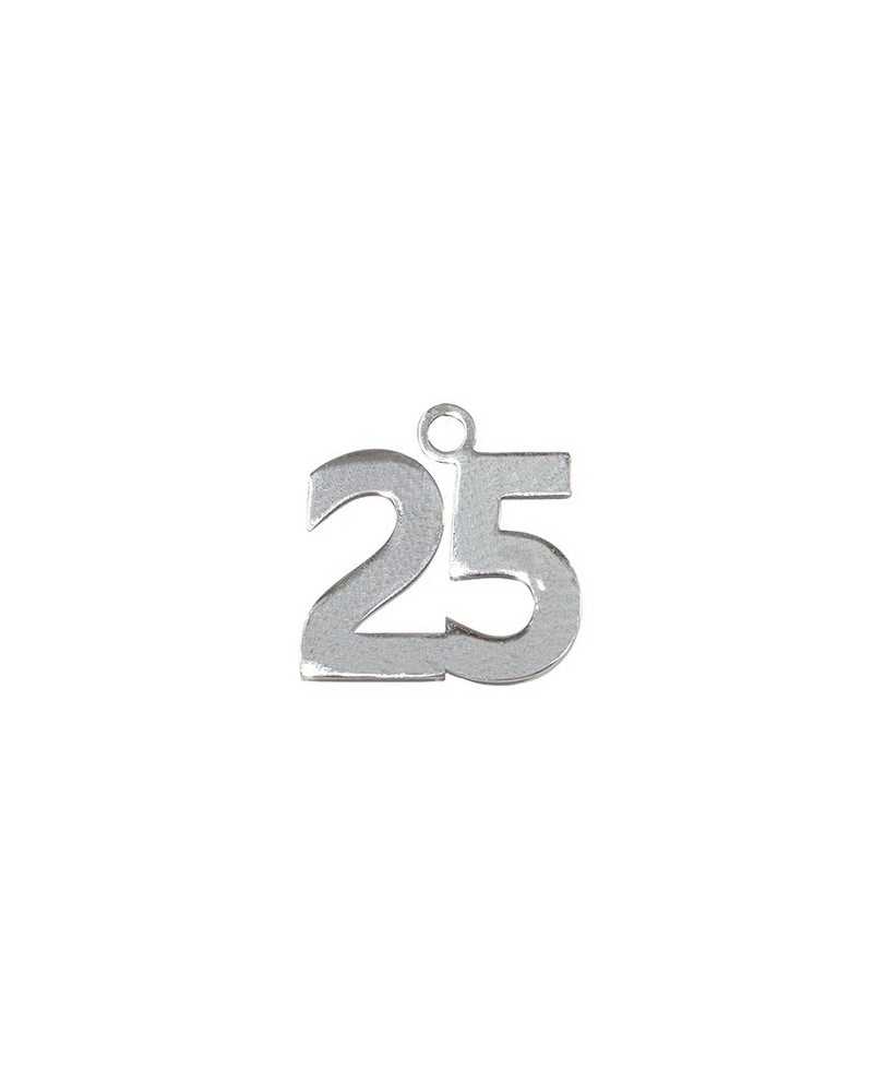 Applicazioni | Cf 6pz scritta argento 25 anni cm 3x h2.5 | 