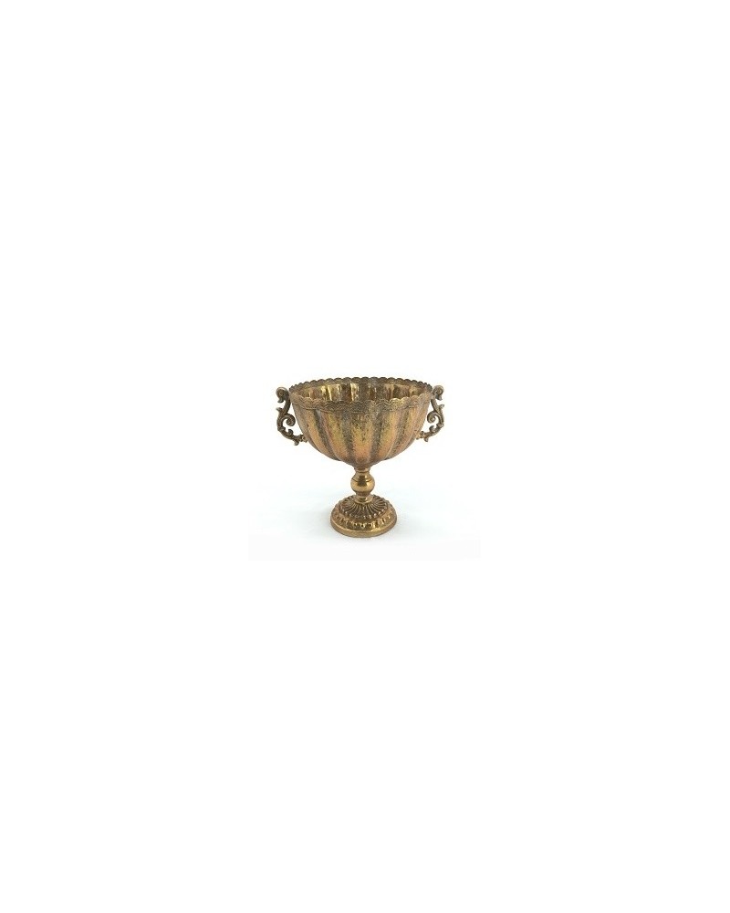 Alzate, Coppe e Vassoi | Coppa metallo cm 23 h19 gold | 