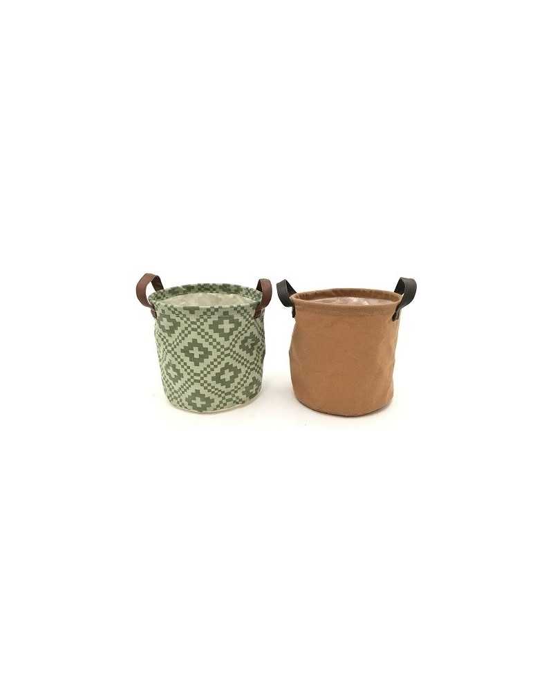 Decor Vasi & Coprivasi | Caspo tondi 2disegni cm 20 verde-beige | 
