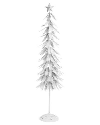 Decorazioni Natalizie | Pino metallo bianco cm 16 h67 big | 