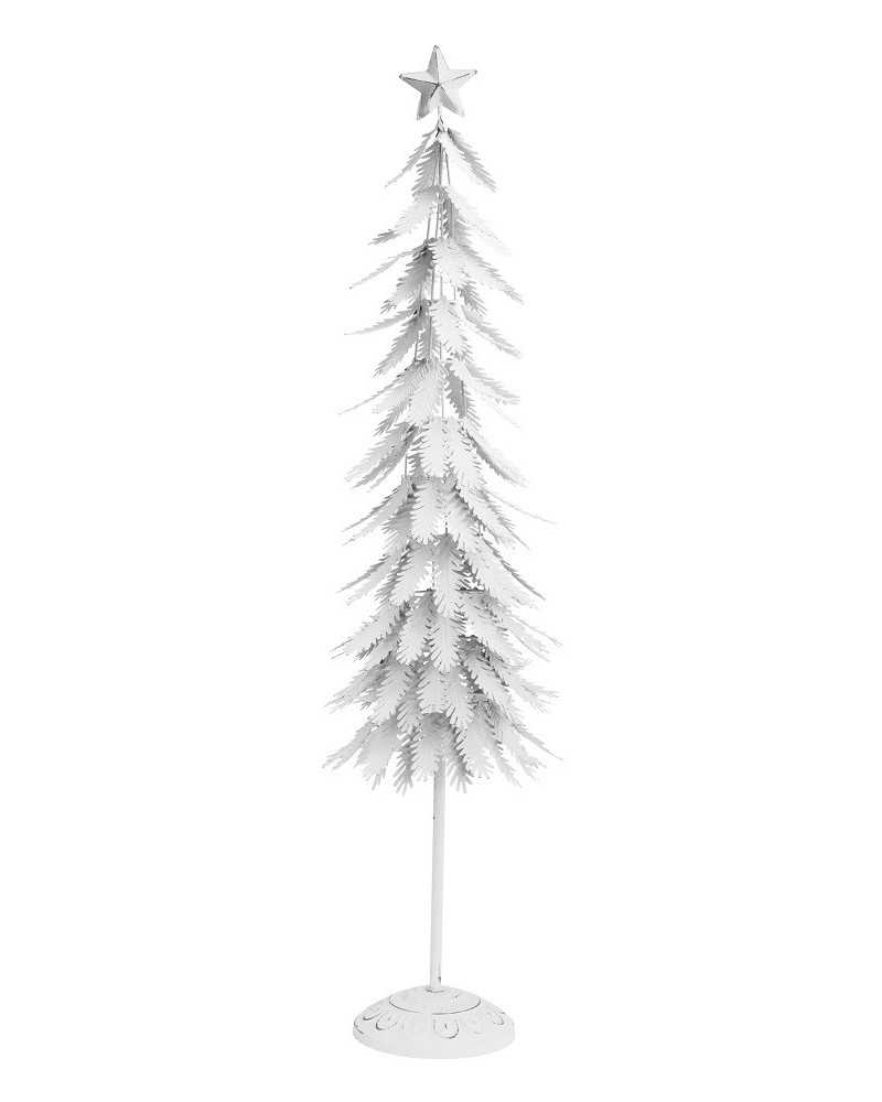 Decorazioni Natalizie | Pino metallo bianco cm 16 h67 big | 