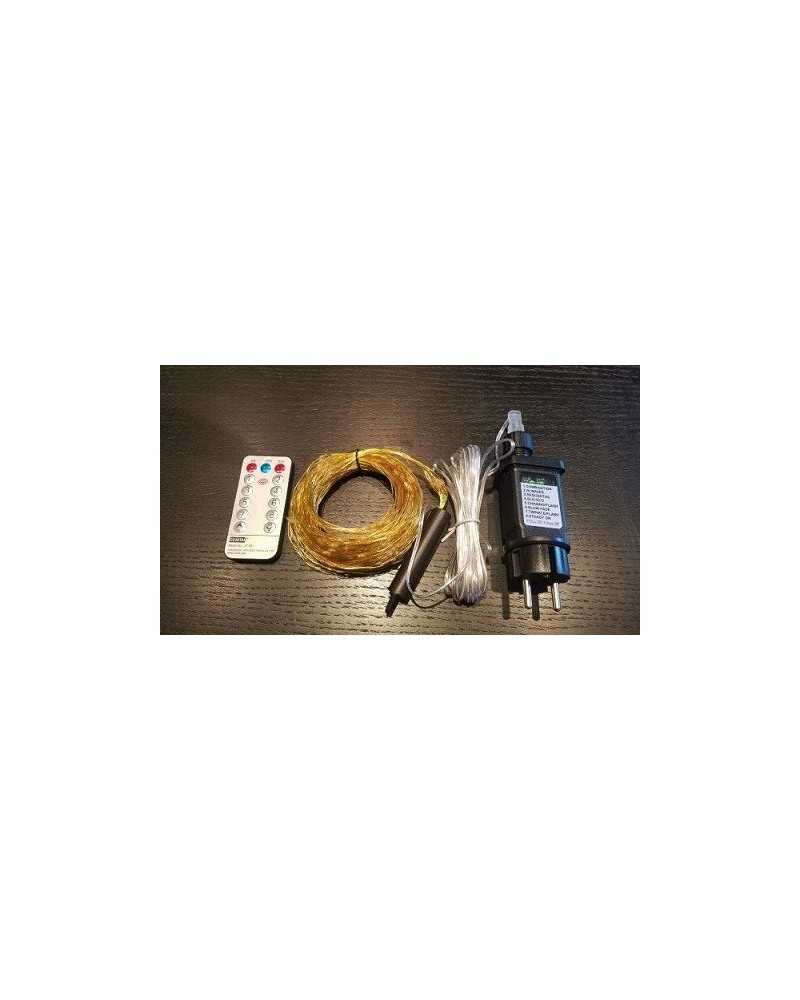Lampade e Luci | Cascata gold 240 led calda 12x2mt +tel 8funzioni | 