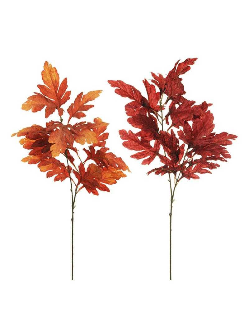 Rami e Foglie Artificiali | Cf 2pz ramo oak x2 h 105 orange burgundy ( 6 ) | 