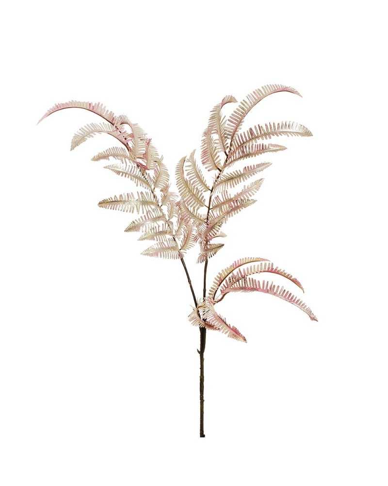 Rami e Foglie Artificiali | Ramo felce x3 metalizzata h 110 light pink ( 6 ) | 