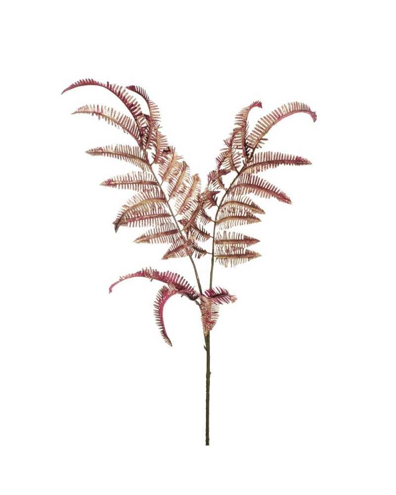 Rami e Foglie Artificiali | Ramo felce x3 metalizzata h 110 purple mauwe ( 6 ) | 