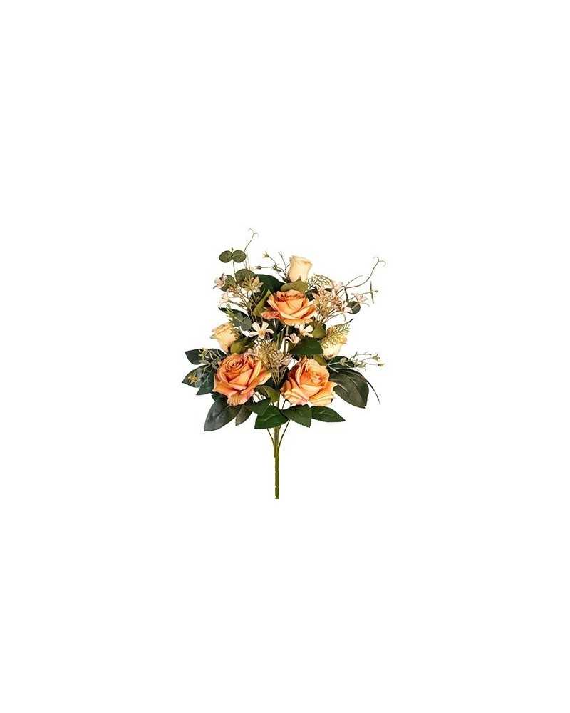 Fiori Artificiali | Frontale rose diamond cm 50 arancio | 