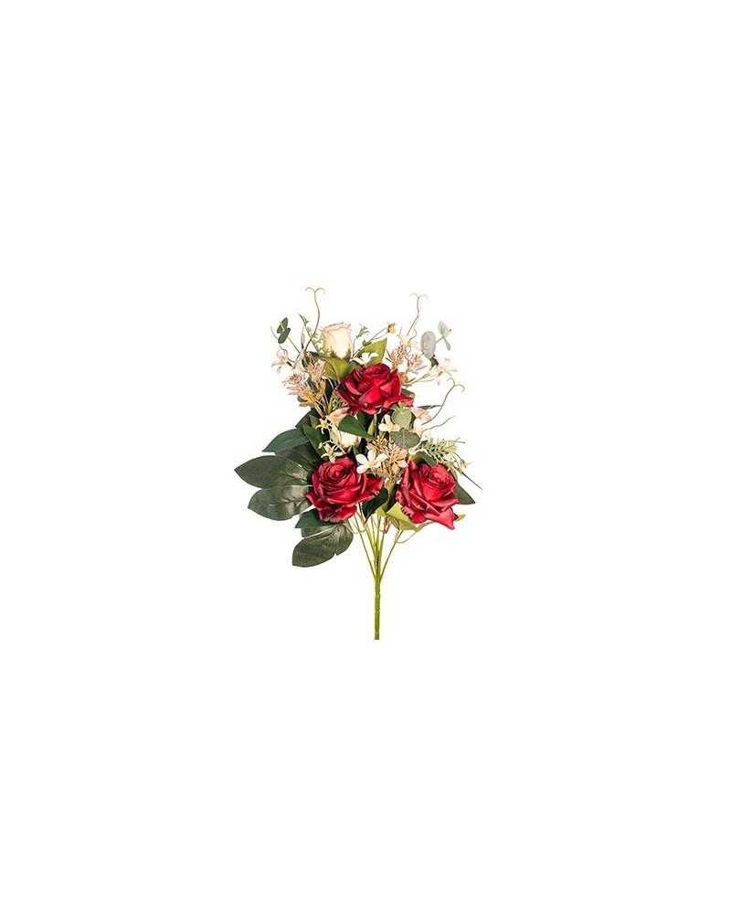 Fiori Artificiali | Frontale rose diamond cm 50 burgundy | 