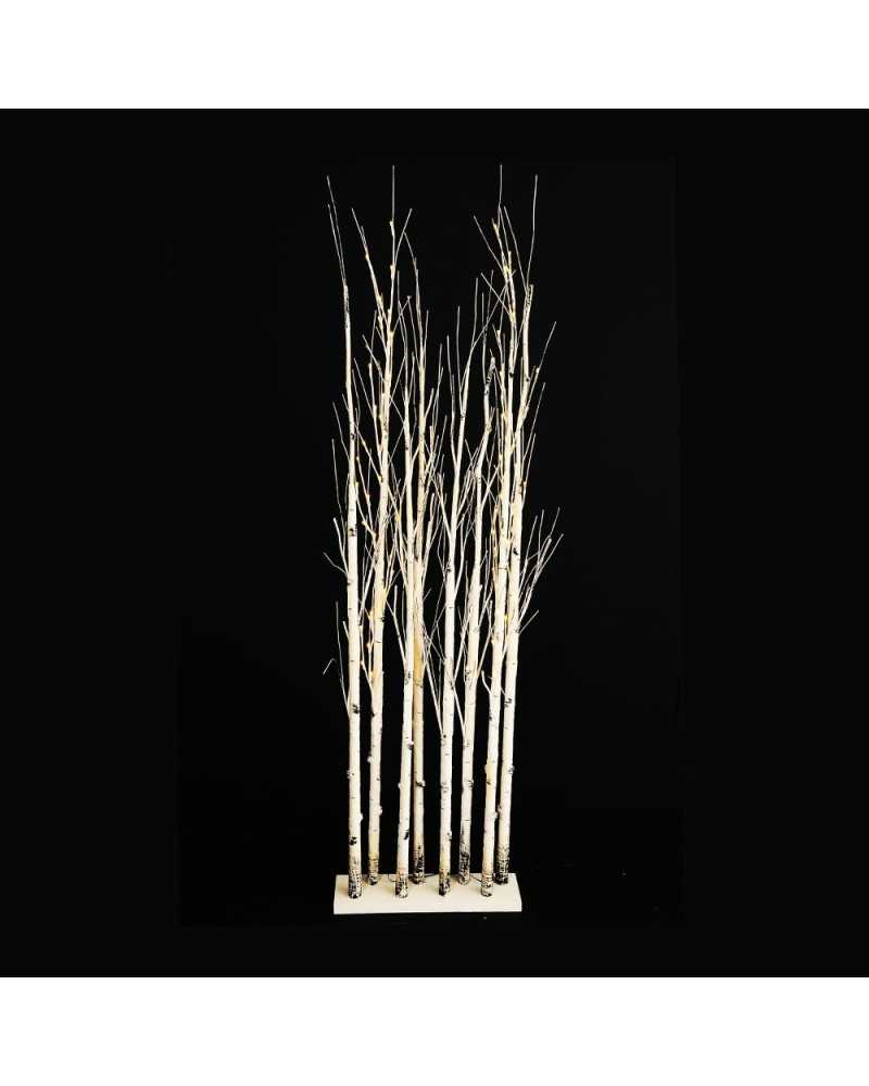 Lampade e Luci | Boschetto in betulla con 180 luce calda a led h155 white (2) | 