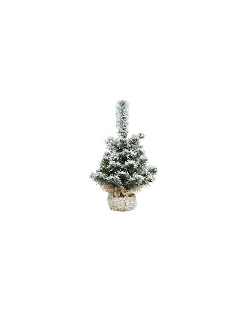 Decorazioni Natalizie | Albero pino imperiale mini dm 30 h 45 innevato con juta | 