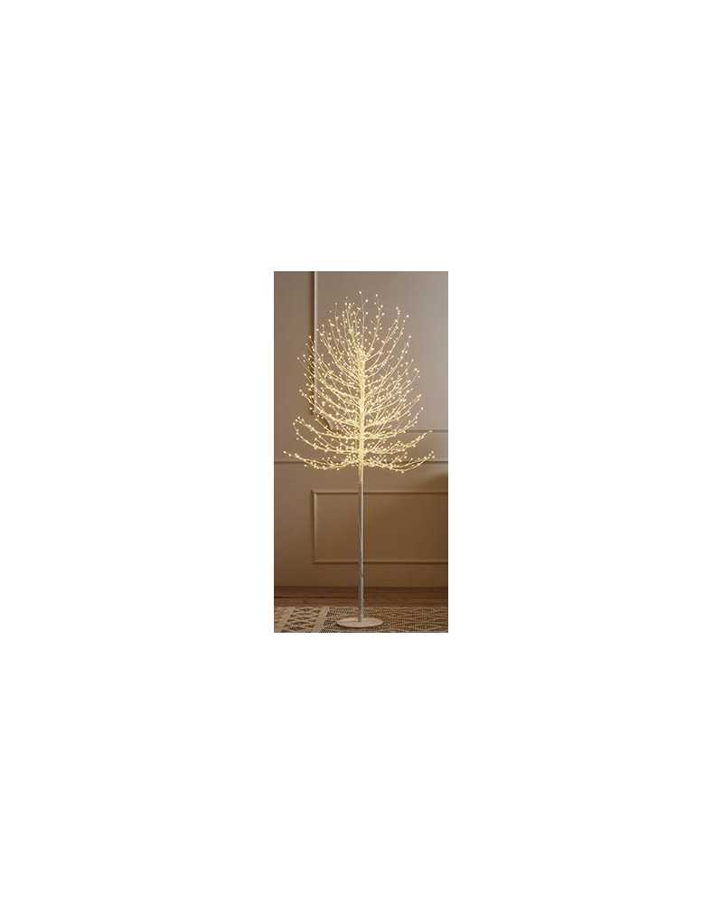 Lampade e Luci | Albero bianco con 900 luci calde a led h 180 | 