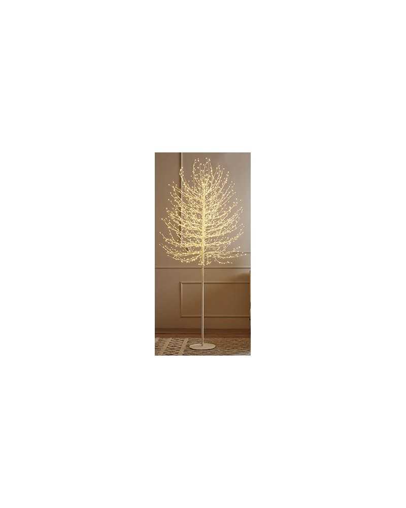 Lampade e Luci | Albero bianco con 1300 luci calde a led h 210 | 