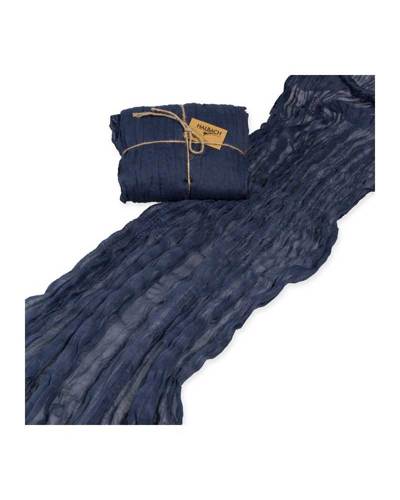 Tavola | Tessuto garza runner da tavolo cm 70x 300 blue denim | 