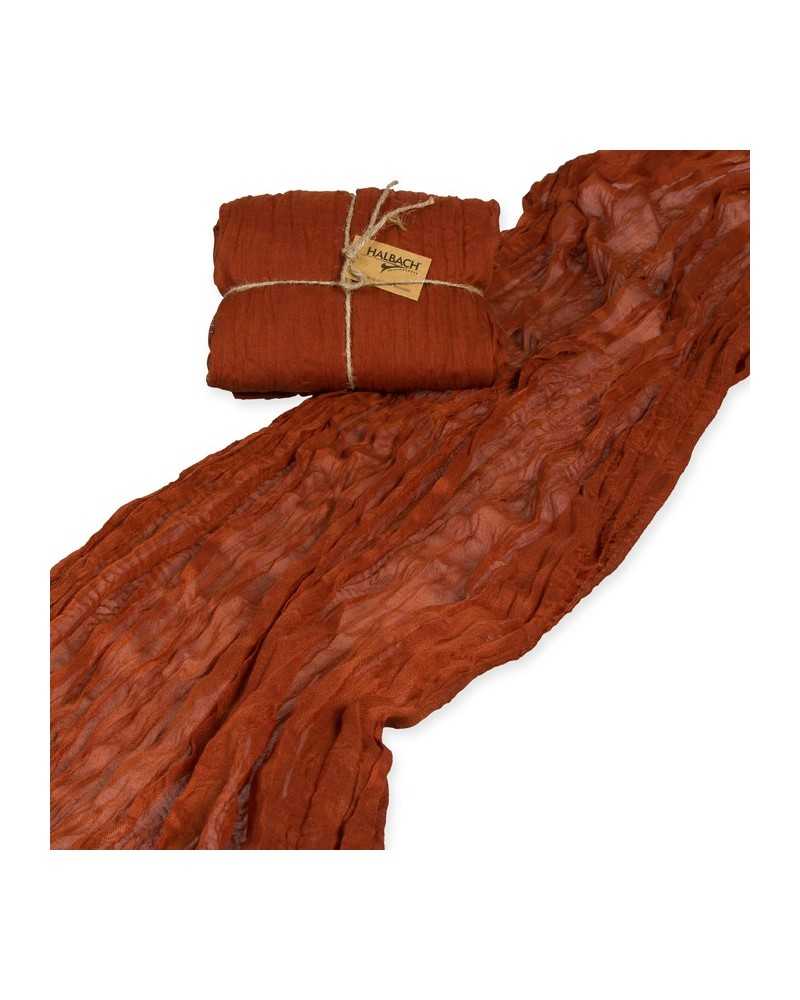 Tavola | Tessuto garza runner da tavolo cm 70x 300 cognac | 