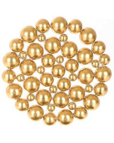Corone e Ghirlande | Corona ziack in metallo dm 38 h 3.5 oro | 