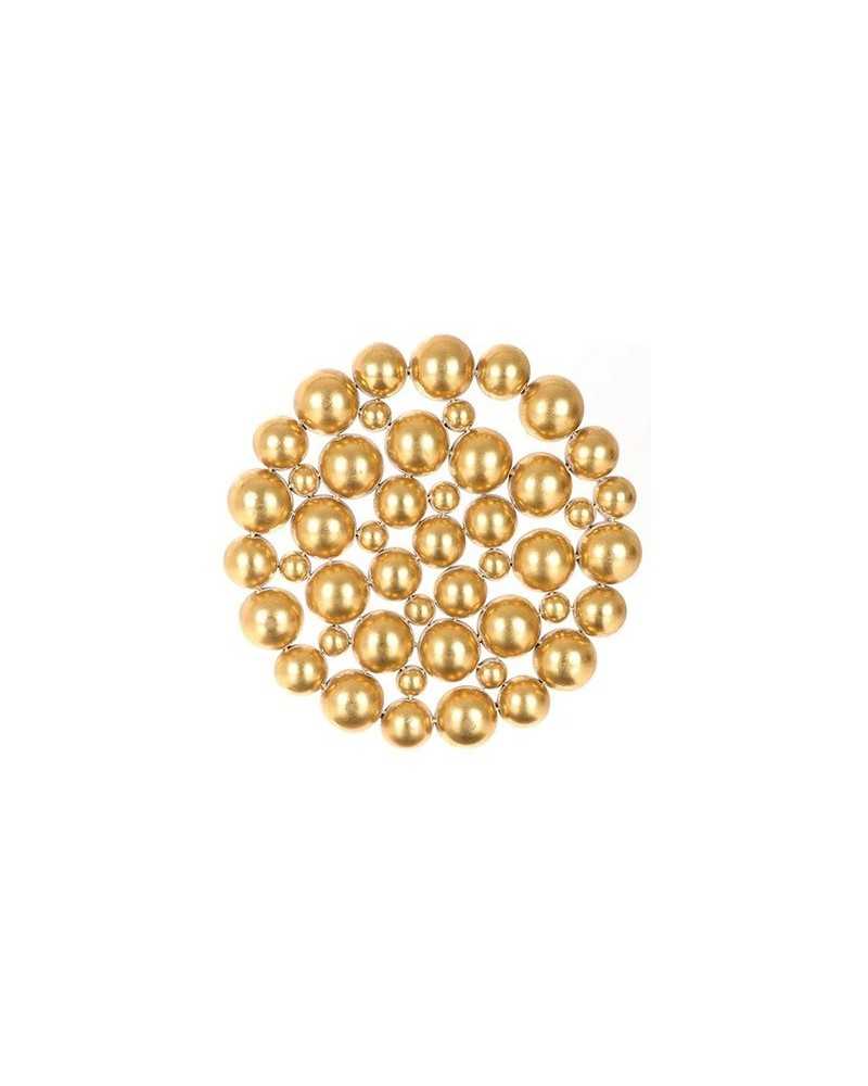 Corone e Ghirlande | Corona ziack in metallo dm 38 h 3.5 oro | 