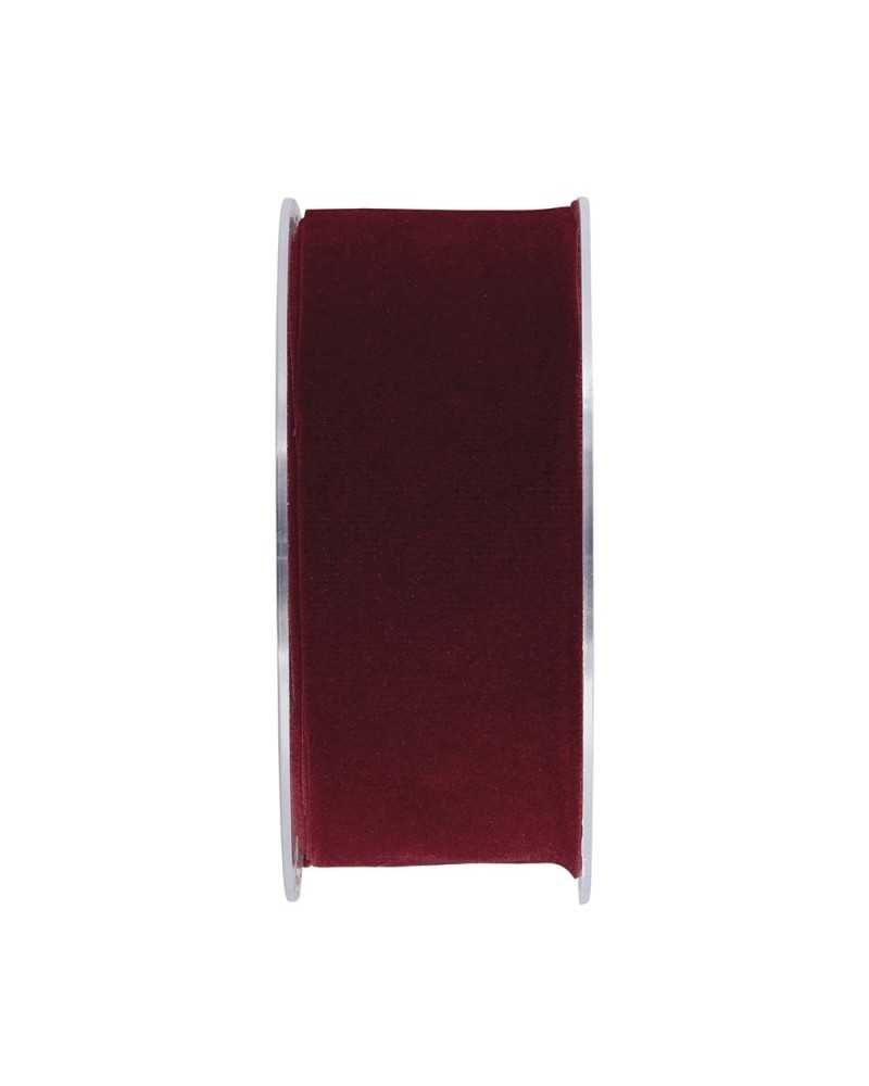 Nastri e Cordini | Nastro velluto mm 40 x 15 mt bordeaux | 