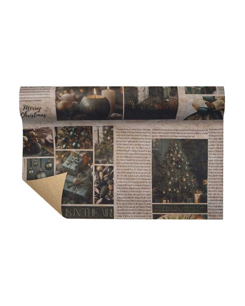 Carte Decorative | Bobina paperfibra christmas times cm 75 x 9 mt verde scuro | 