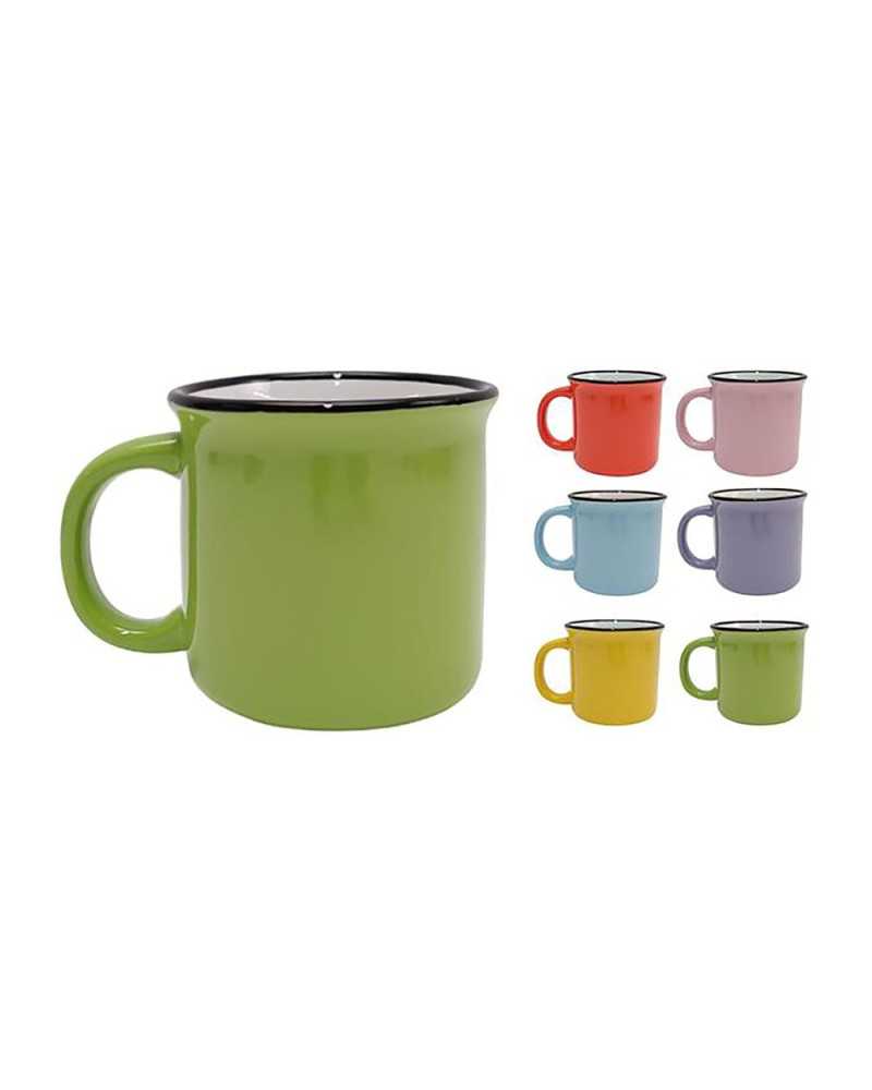 Tavola | Cf 6 tazzone 260ml ceramica cm 8x12 h 8 6 colori | 
