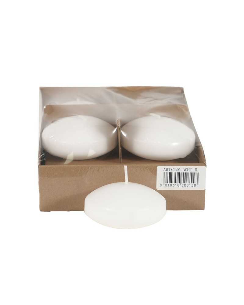 Candele | Cf 8 candele galleggianti dm 8 h 5 bianche 8 ore circa | 
