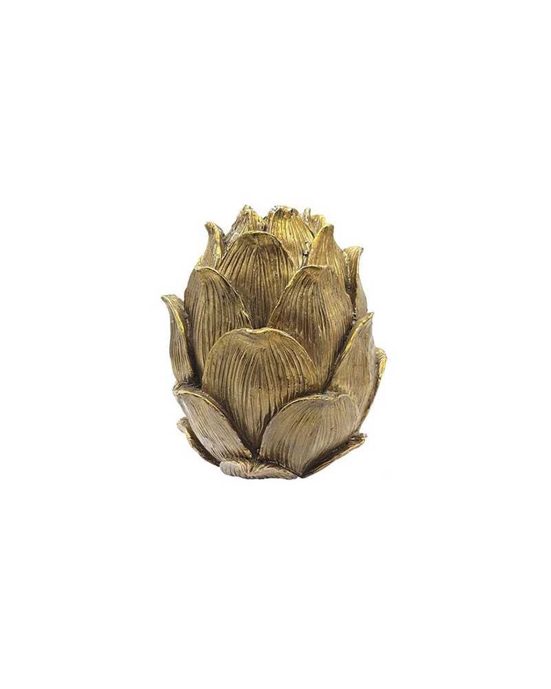 Portacandele | Portacandela pigna grande cm 16 h20 gold | 