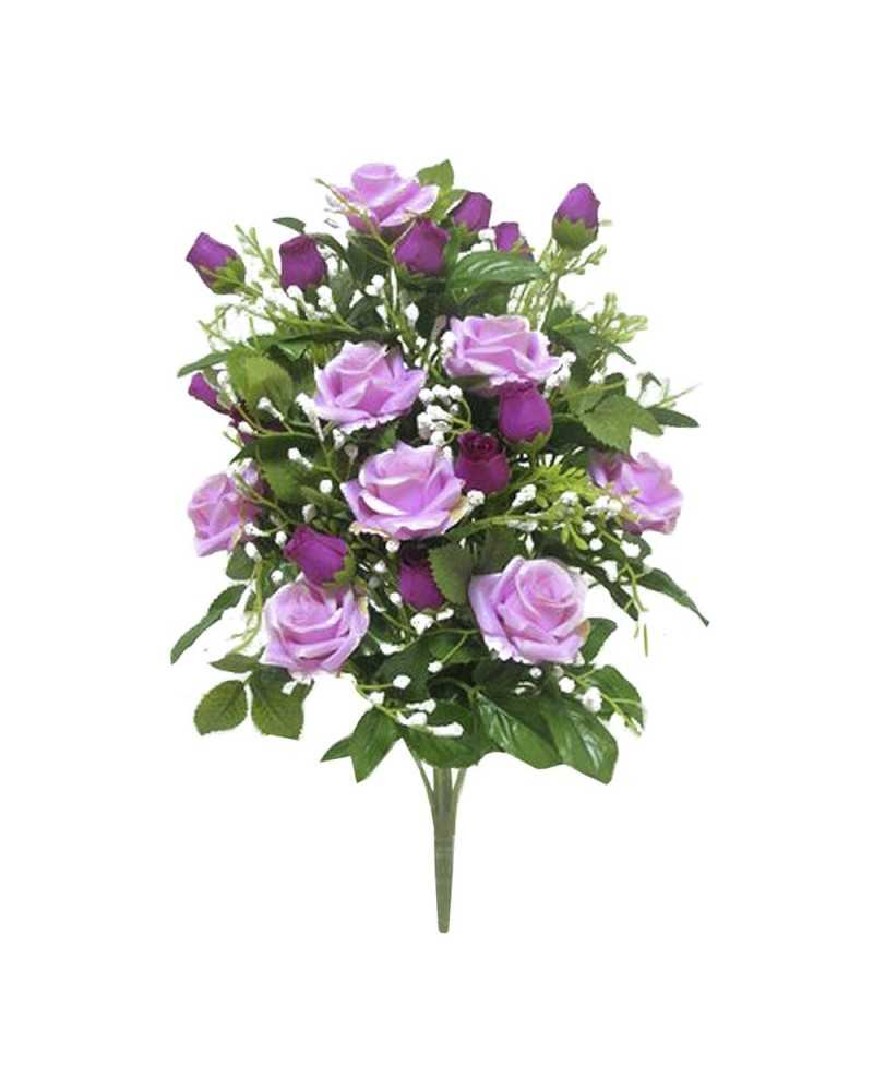 Mazzi Fiori artificiali | Frontale rose bud x 16 h 48 lavfux | 