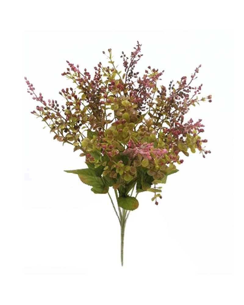 Rami e Foglie Artificiali | Bush eucalyptus sedium x10 bordeaux (6) | 