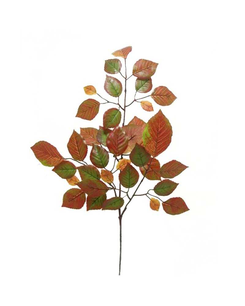 Rami e Foglie Artificiali | Cf 12 ramo foglie beech spray orange h 66 ( 2 ) | 