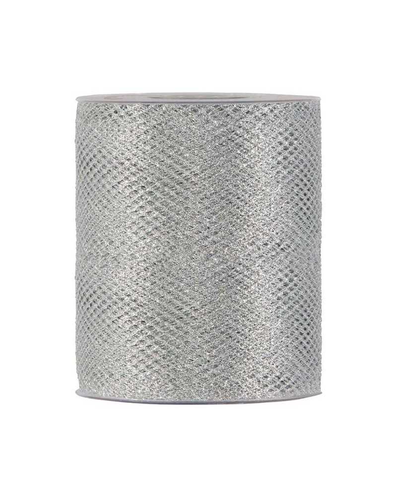 Nastri e Cordini | Nastro net xmas mm 10x 30 mt argento | 