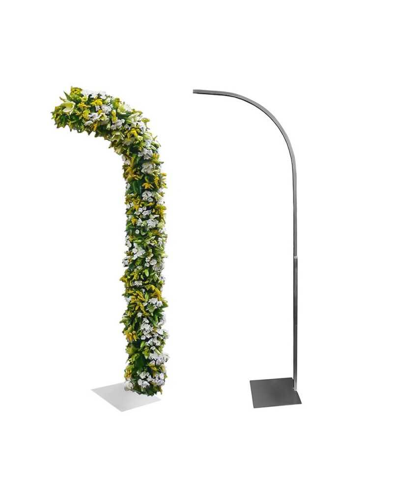 Strutture in ferro per Fiori | Mezzo arco smontabile con base 39x39 h 2.30 mt in ferro | 