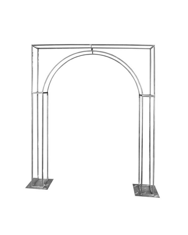 Strutture in ferro per Fiori | Arco per eventi con colonne cm 200 h 230 in ferro naturale | 