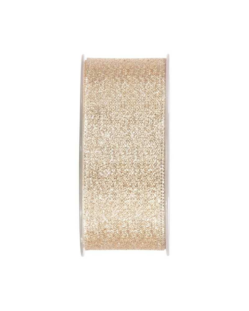 Nastri e Cordini | Nastro shine metalizzato mm 40 x 30 mt champagne | 